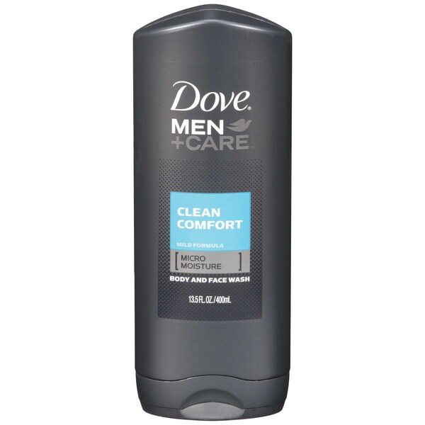 Dove Men+Care Clean Body And Face Wash 13.5 Oz. Bottle, PK6